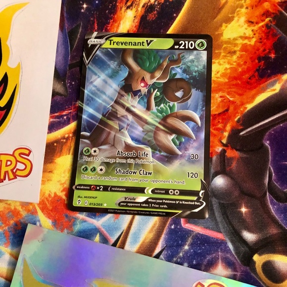 Pokemon | Other | Pokmon Trevenant V Card Evolving Skies | Poshmark